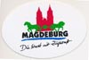 Aufkleber Magdeburg - Die Stadt mit Zugkraft, oval 10cm breit * 6,5 hoch