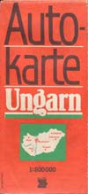 DDR Auto-Karte Ungarn Maßstab 1:500.000