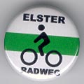 Weiße Elsterradweg-Button