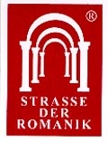 Aufkleber Straße der Romanik Sachsen-Anhalt, Format 3x4cm
