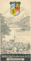 Shell Straßenkarte Nr. 20 Oberbayern (alt)