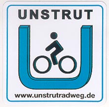Aufkleber Unstrutradweg 5x5cm