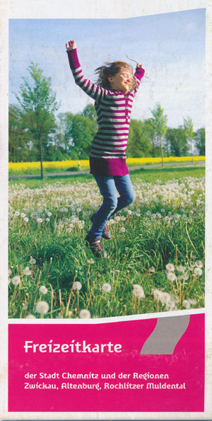 Freizeitkarte der Stadt Chemnitz un der Regionen Zwickau, Altenburg, Rochlitzer Muldental